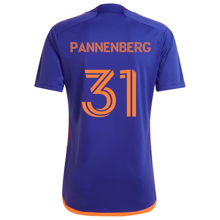 Gyermek Andrew Pannenberg #31 Lila Narancs Idegenbeli Jersey 2024/25 Mez Póló Ing