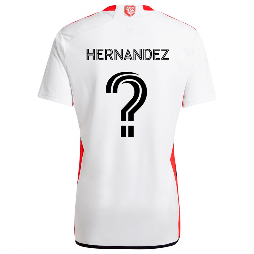 Gyermek Oliver Hernandez #0 Fehér Piros Idegenbeli Jersey 2024/25 Mez Póló Ing