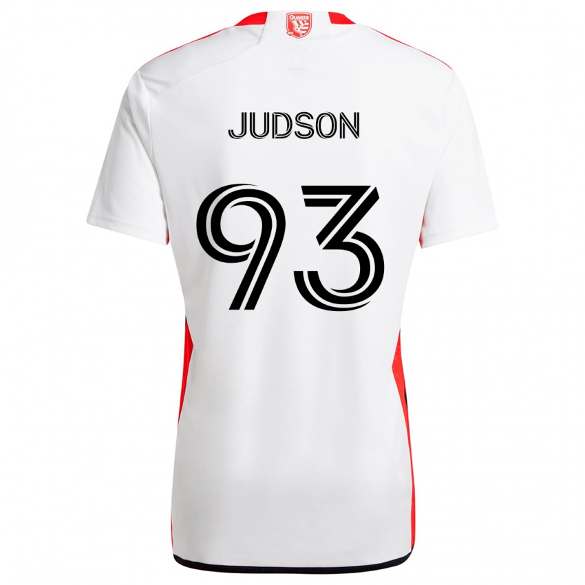 Gyermek Judson #93 Fehér Piros Idegenbeli Jersey 2024/25 Mez Póló Ing