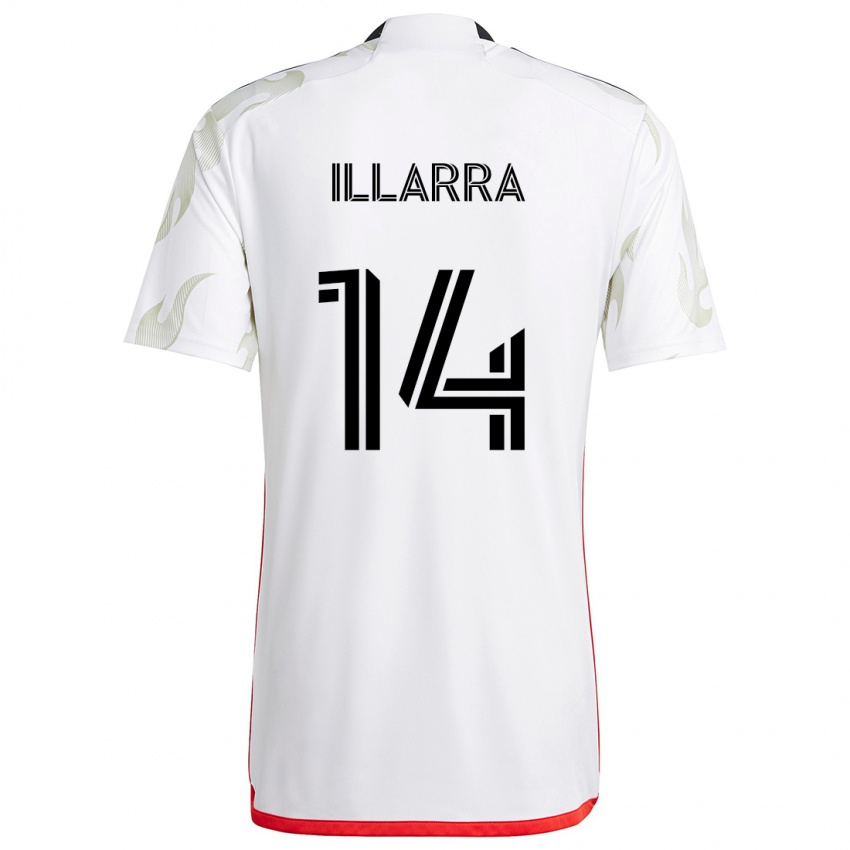 Gyermek Asier Illarramendi #14 Fehér Piros Fekete Idegenbeli Jersey 2024/25 Mez Póló Ing