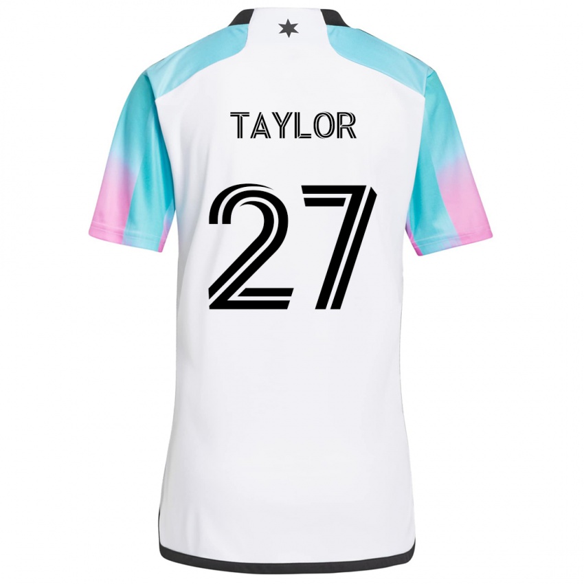 Gyermek D.j. Taylor #27 Fehér Kék Fekete Idegenbeli Jersey 2024/25 Mez Póló Ing