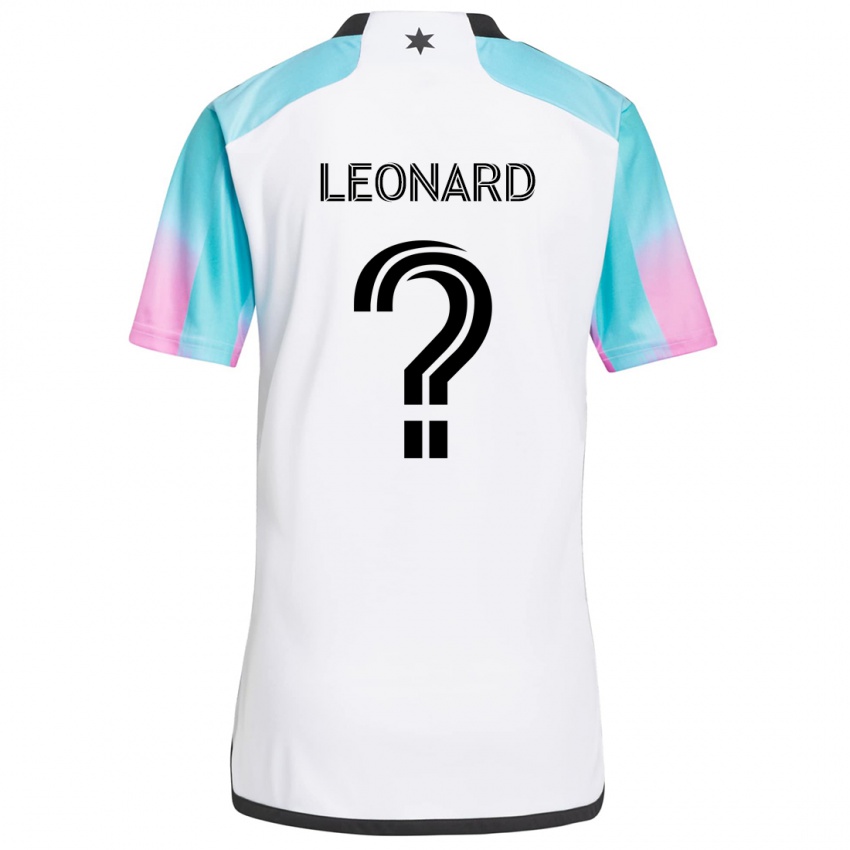 Gyermek Tyler Leonard #0 Fehér Kék Fekete Idegenbeli Jersey 2024/25 Mez Póló Ing