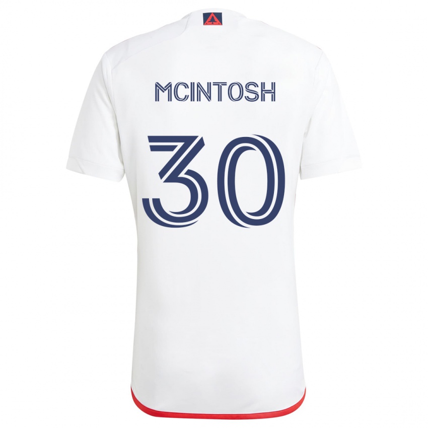 Gyermek Damario Mcintosh #30 Fehér Piros Idegenbeli Jersey 2024/25 Mez Póló Ing