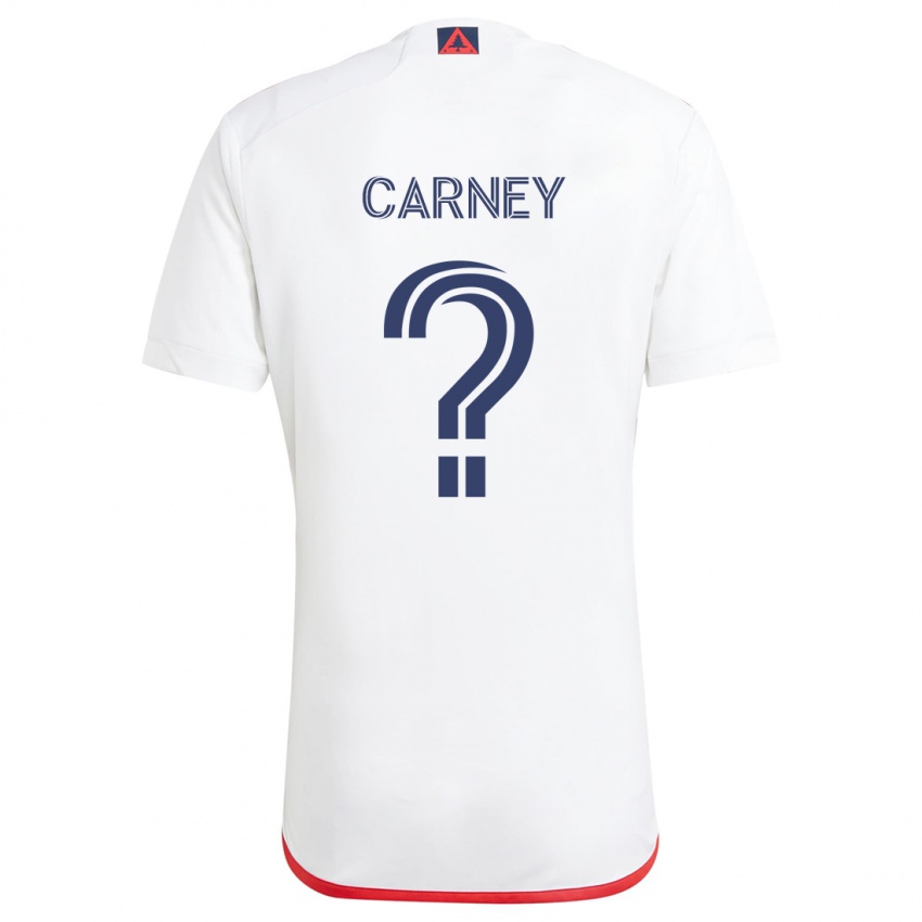 Gyermek Ryan Carney #0 Fehér Piros Idegenbeli Jersey 2024/25 Mez Póló Ing