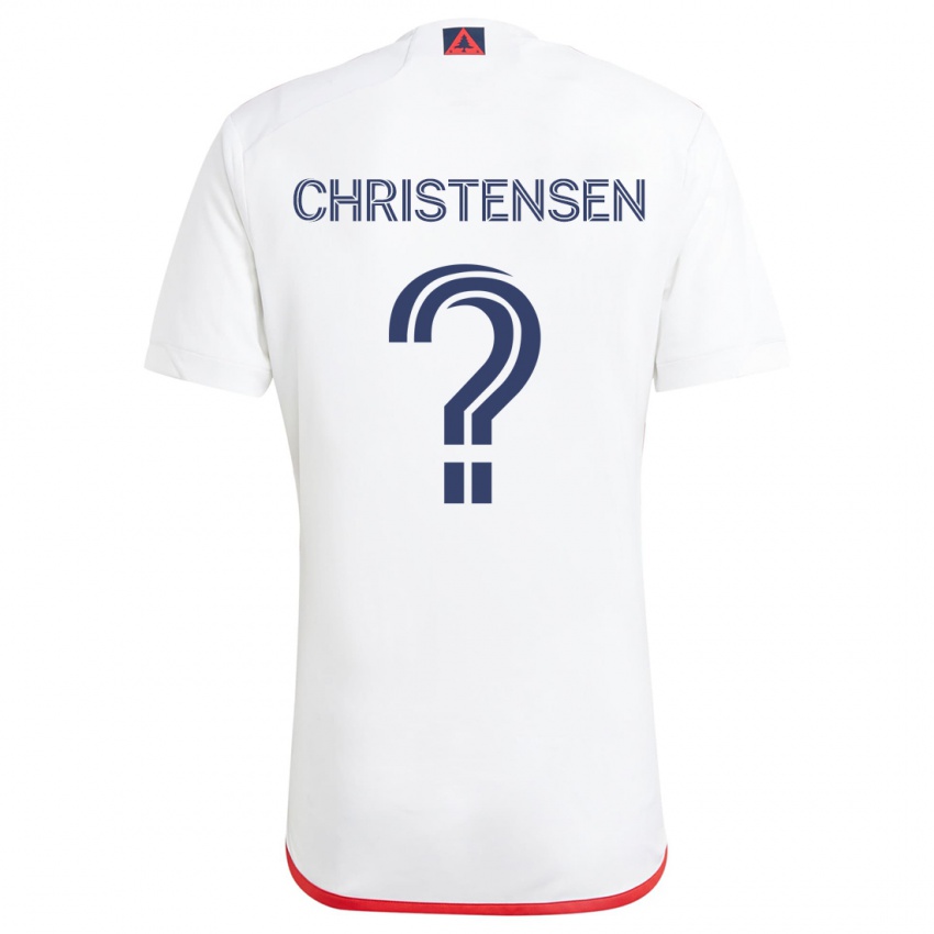 Gyermek Kevin Christensen #0 Fehér Piros Idegenbeli Jersey 2024/25 Mez Póló Ing