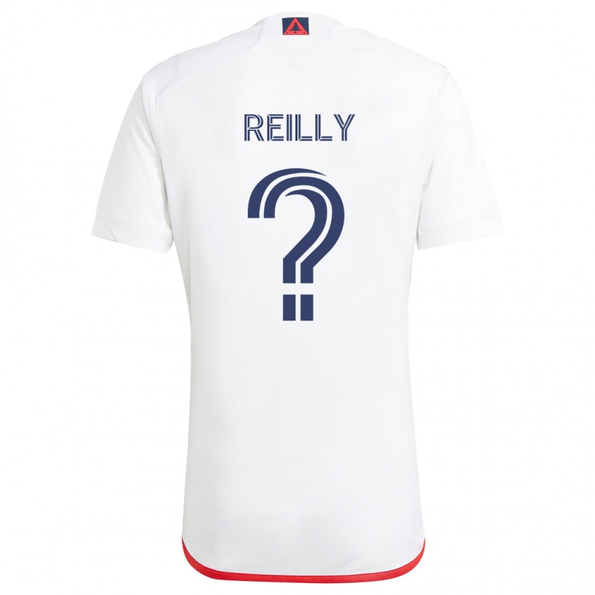 Gyermek Aidan Reilly #0 Fehér Piros Idegenbeli Jersey 2024/25 Mez Póló Ing