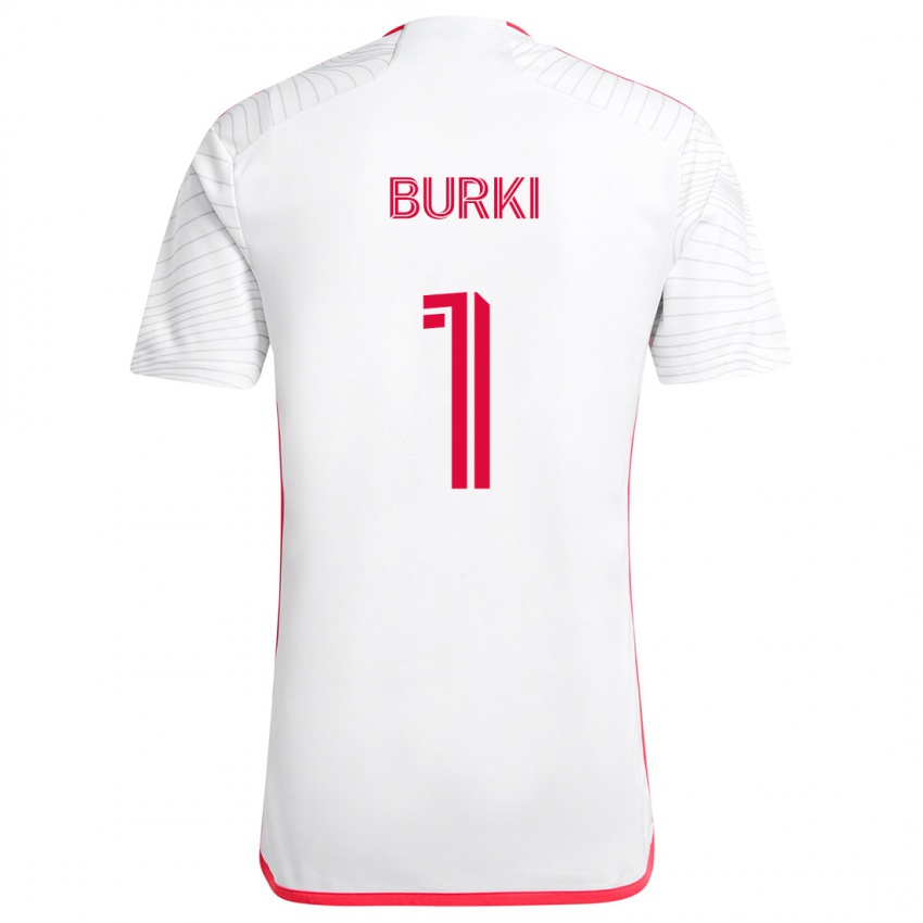 Gyermek Roman Bürki #1 Fehér Piros Idegenbeli Jersey 2024/25 Mez Póló Ing