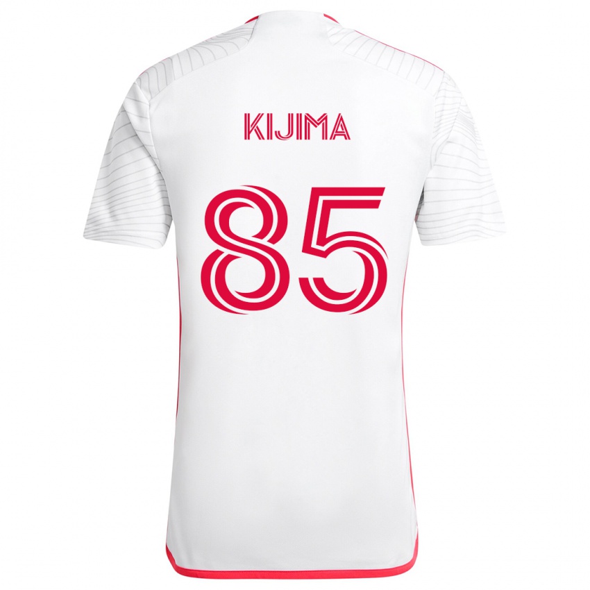 Gyermek Hosei Kijima #85 Fehér Piros Idegenbeli Jersey 2024/25 Mez Póló Ing