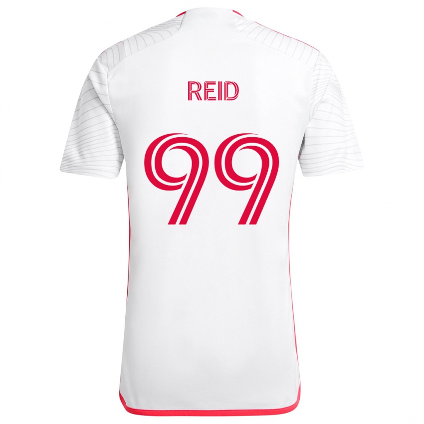 Gyermek Jayden Reid #99 Fehér Piros Idegenbeli Jersey 2024/25 Mez Póló Ing