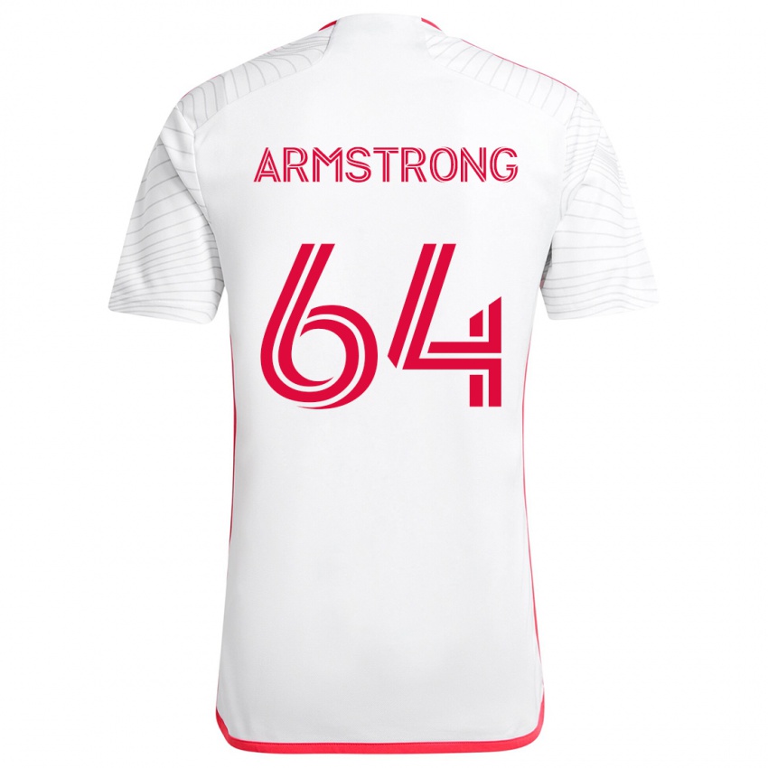 Gyermek Dida Armstrong #64 Fehér Piros Idegenbeli Jersey 2024/25 Mez Póló Ing