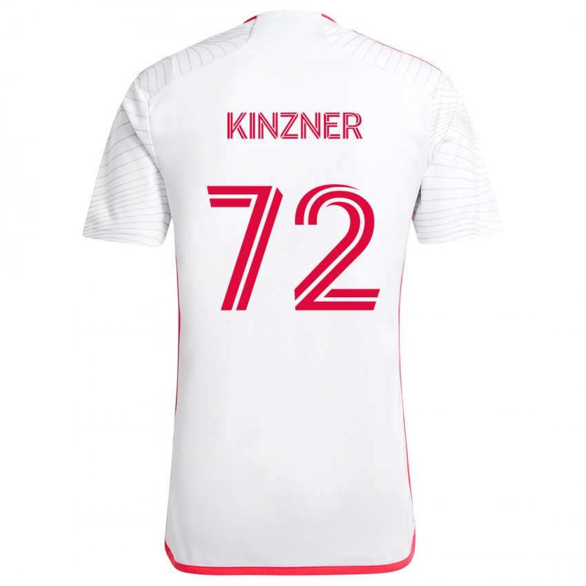 Gyermek Eric Kinzner #72 Fehér Piros Idegenbeli Jersey 2024/25 Mez Póló Ing