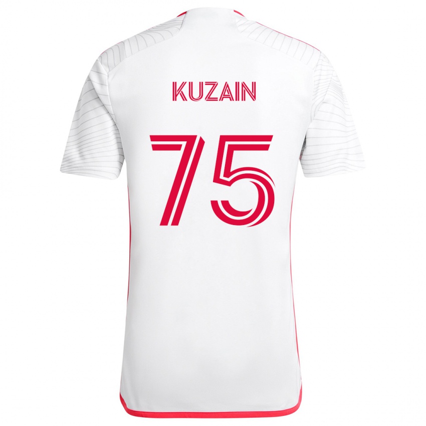 Gyermek Wan Kuzain #75 Fehér Piros Idegenbeli Jersey 2024/25 Mez Póló Ing