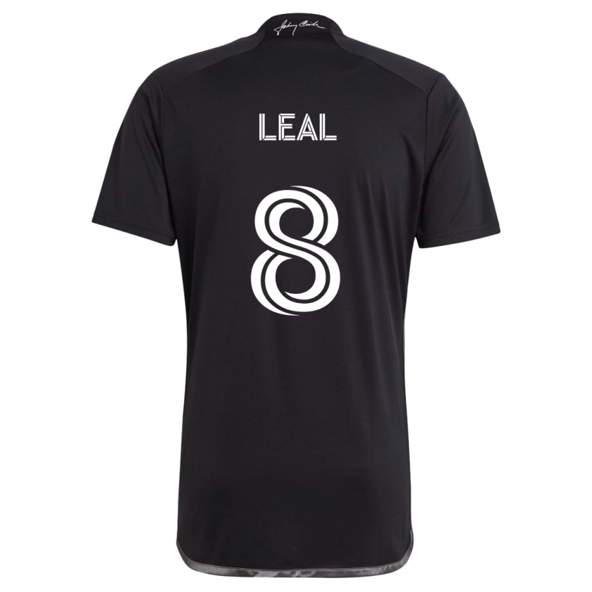 Gyermek Randall Leal #8 Fekete Idegenbeli Jersey 2024/25 Mez Póló Ing