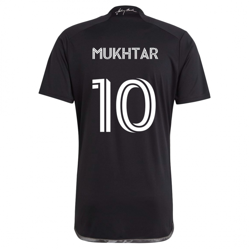 Gyermek Hany Mukhtar #10 Fekete Idegenbeli Jersey 2024/25 Mez Póló Ing