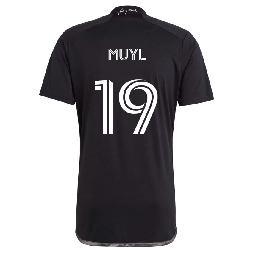 Gyermek Alex Muyl #19 Fekete Idegenbeli Jersey 2024/25 Mez Póló Ing