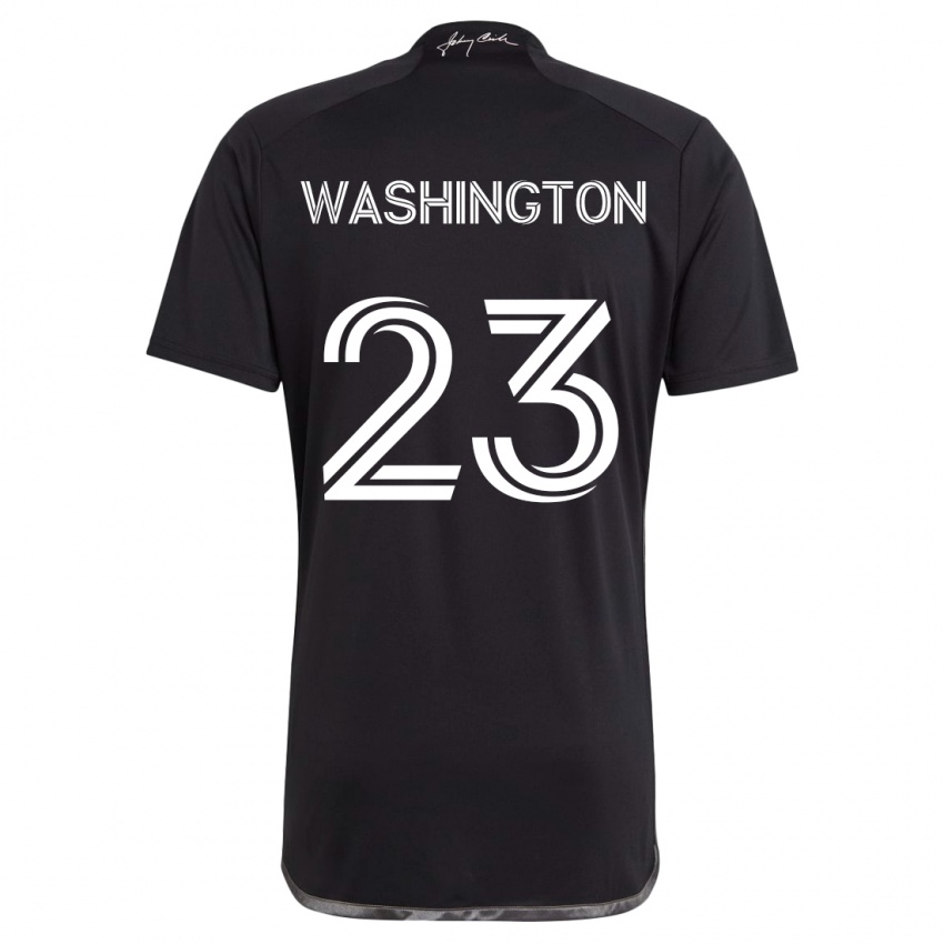 Gyermek Taylor Washington #23 Fekete Idegenbeli Jersey 2024/25 Mez Póló Ing