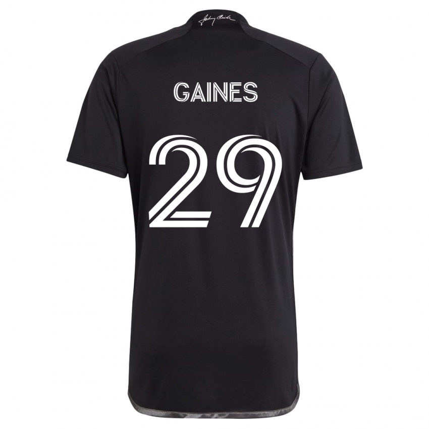 Gyermek Julian Gaines #29 Fekete Idegenbeli Jersey 2024/25 Mez Póló Ing