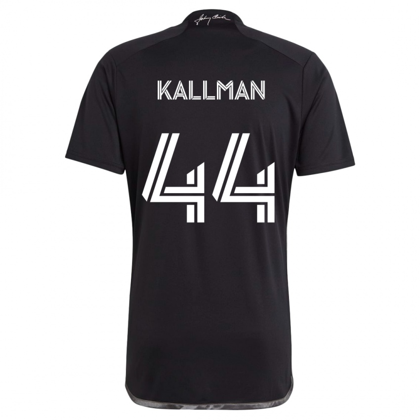 Gyermek Brent Kallman #44 Fekete Idegenbeli Jersey 2024/25 Mez Póló Ing