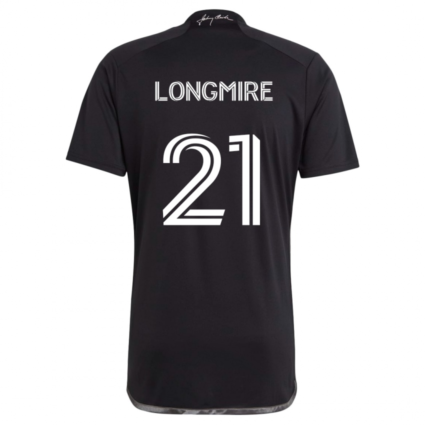 Gyermek Ahmed Longmire #21 Fekete Idegenbeli Jersey 2024/25 Mez Póló Ing