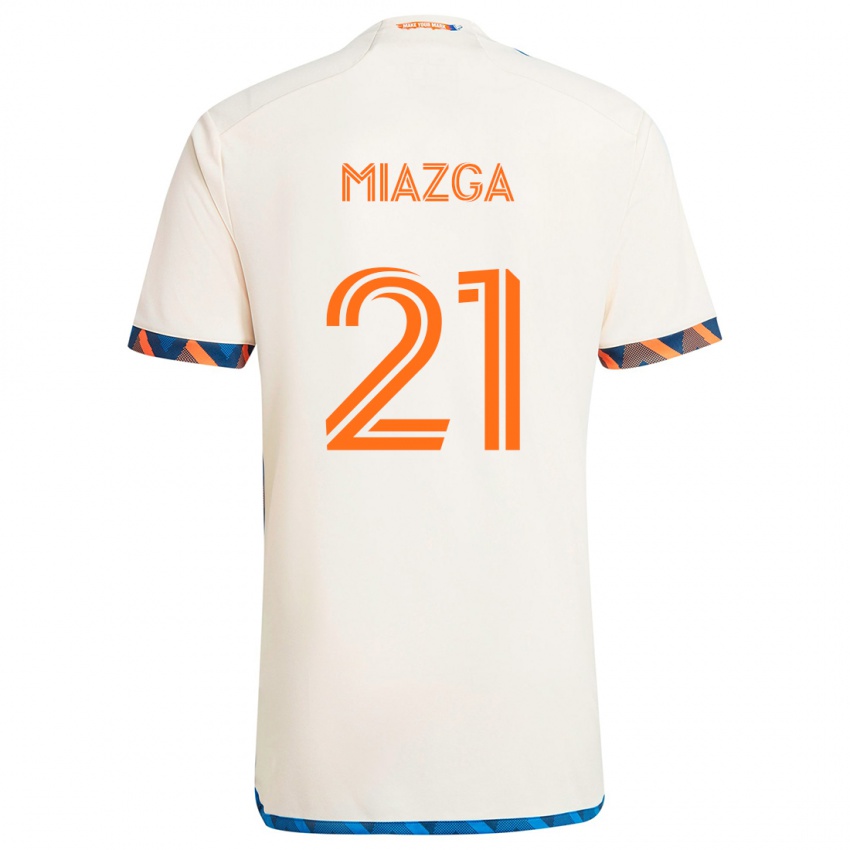 Gyermek Matt Miazga #21 Fehér Narancs Idegenbeli Jersey 2024/25 Mez Póló Ing