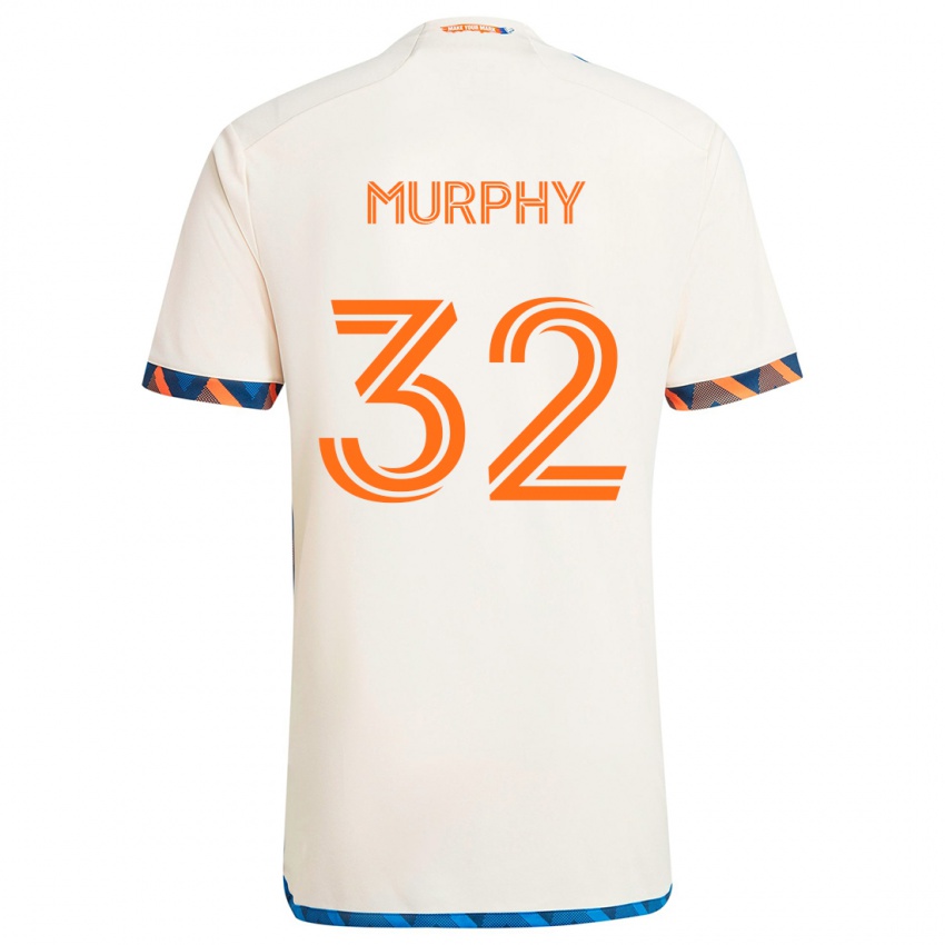 Gyermek Ian Murphy #32 Fehér Narancs Idegenbeli Jersey 2024/25 Mez Póló Ing