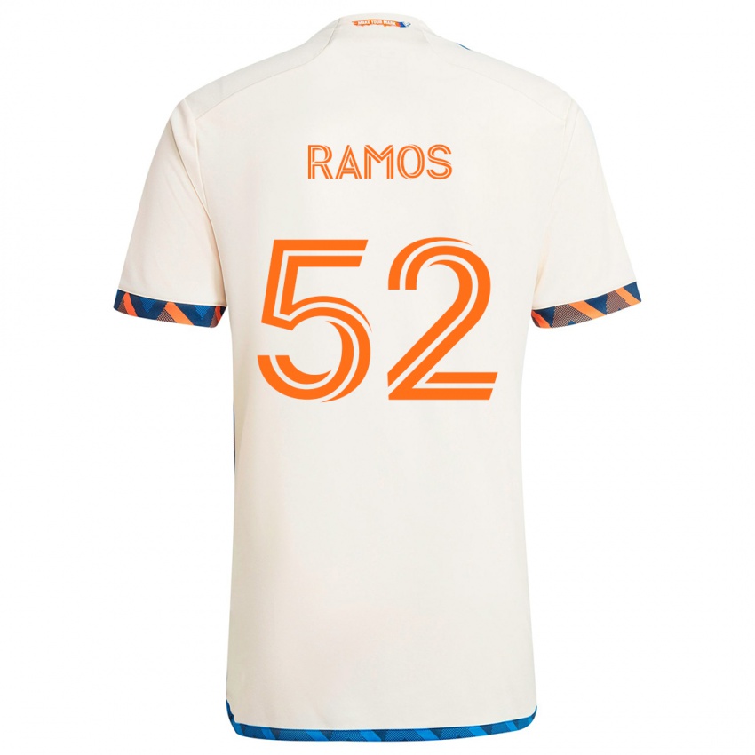 Gyermek Yair Ramos #52 Fehér Narancs Idegenbeli Jersey 2024/25 Mez Póló Ing