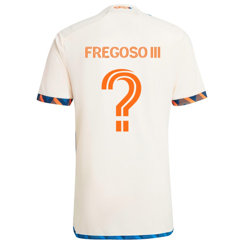 Gyermek Arturo Fregoso Iii #0 Fehér Narancs Idegenbeli Jersey 2024/25 Mez Póló Ing