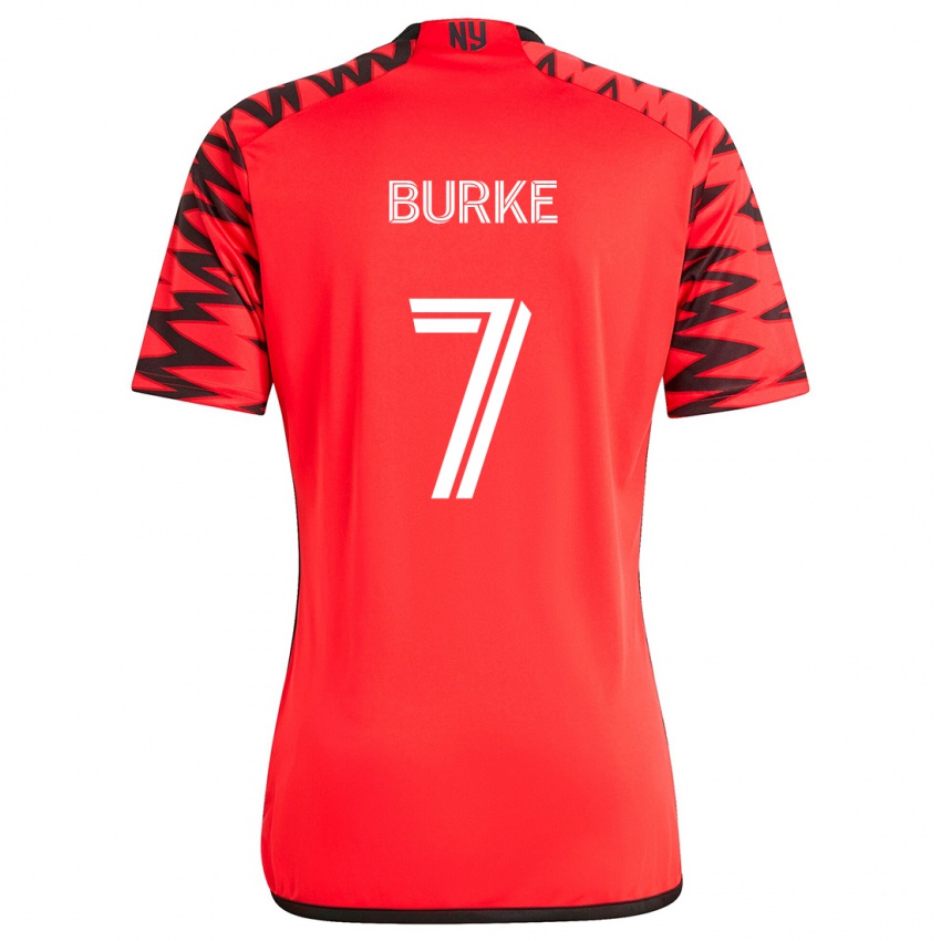 Gyermek Cory Burke #7 Piros Fekete Fehér Idegenbeli Jersey 2024/25 Mez Póló Ing