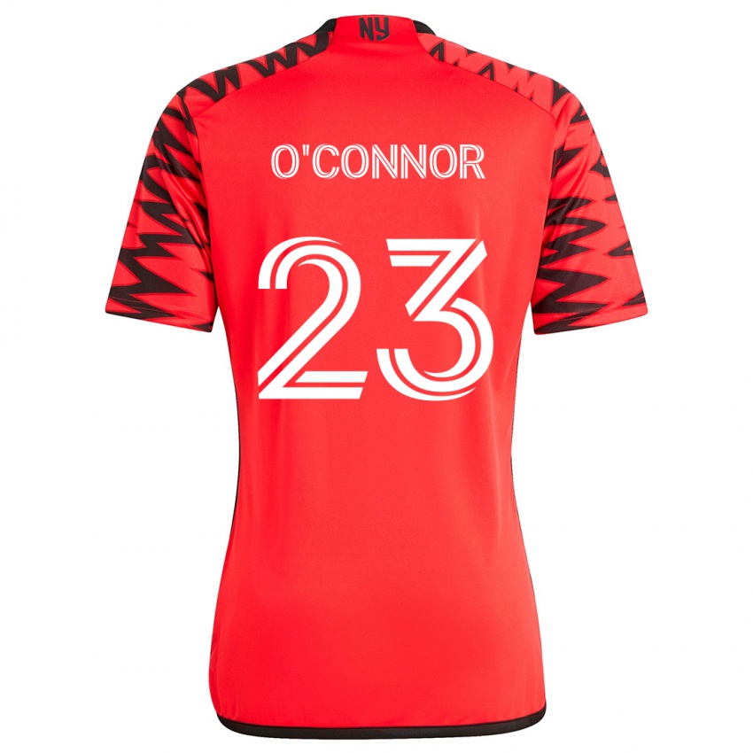 Gyermek Aidan O'connor #23 Piros Fekete Fehér Idegenbeli Jersey 2024/25 Mez Póló Ing