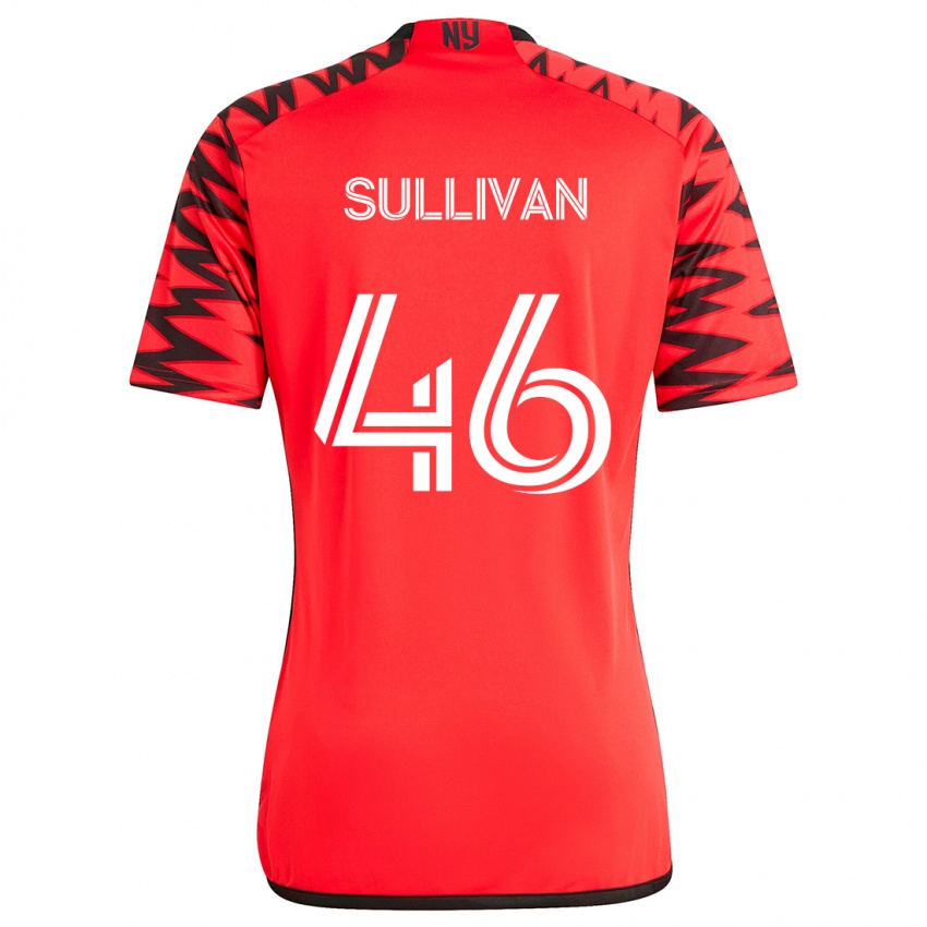 Gyermek Dylan Sullivan #46 Piros Fekete Fehér Idegenbeli Jersey 2024/25 Mez Póló Ing