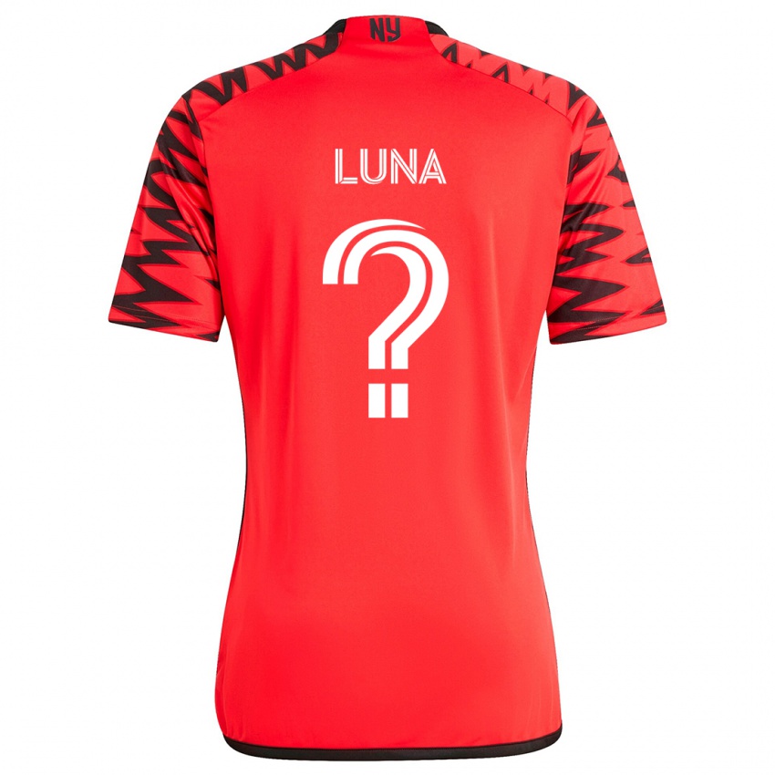 Gyermek Erick Luna #0 Piros Fekete Fehér Idegenbeli Jersey 2024/25 Mez Póló Ing