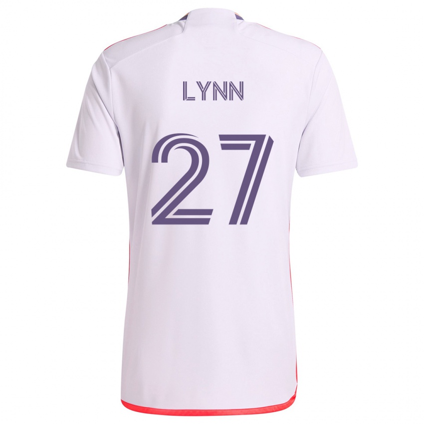 Gyermek Jack Lynn #27 Fehér Piros Lila Idegenbeli Jersey 2024/25 Mez Póló Ing