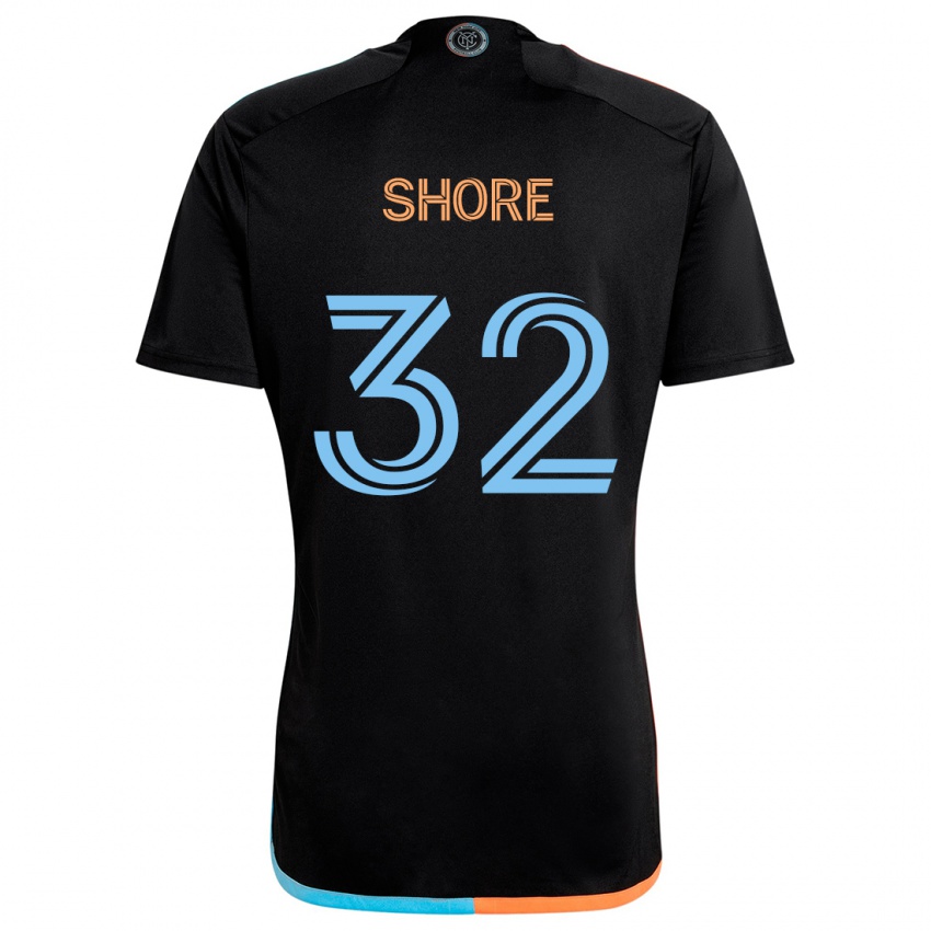 Gyermek Jonathan Shore #32 Fekete Narancs Kék Idegenbeli Jersey 2024/25 Mez Póló Ing