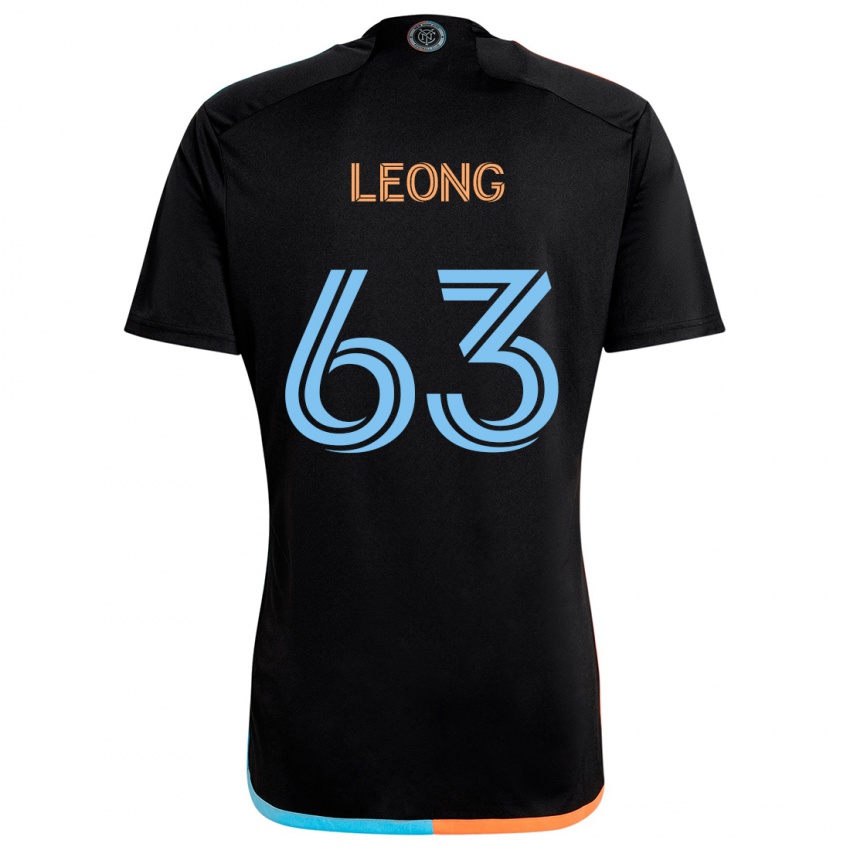 Gyermek Matthew Leong #63 Fekete Narancs Kék Idegenbeli Jersey 2024/25 Mez Póló Ing