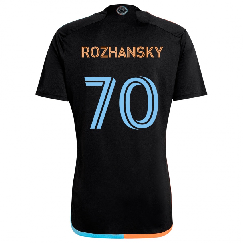 Gyermek Jake Rozhansky #70 Fekete Narancs Kék Idegenbeli Jersey 2024/25 Mez Póló Ing