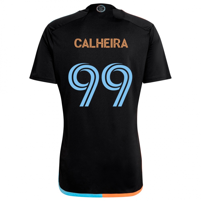 Gyermek Taylor Calheira #99 Fekete Narancs Kék Idegenbeli Jersey 2024/25 Mez Póló Ing