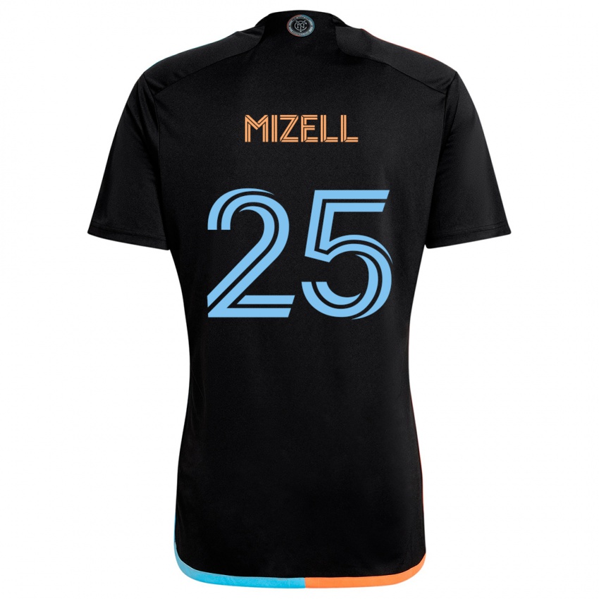 Gyermek Cody Mizell #25 Fekete Narancs Kék Idegenbeli Jersey 2024/25 Mez Póló Ing