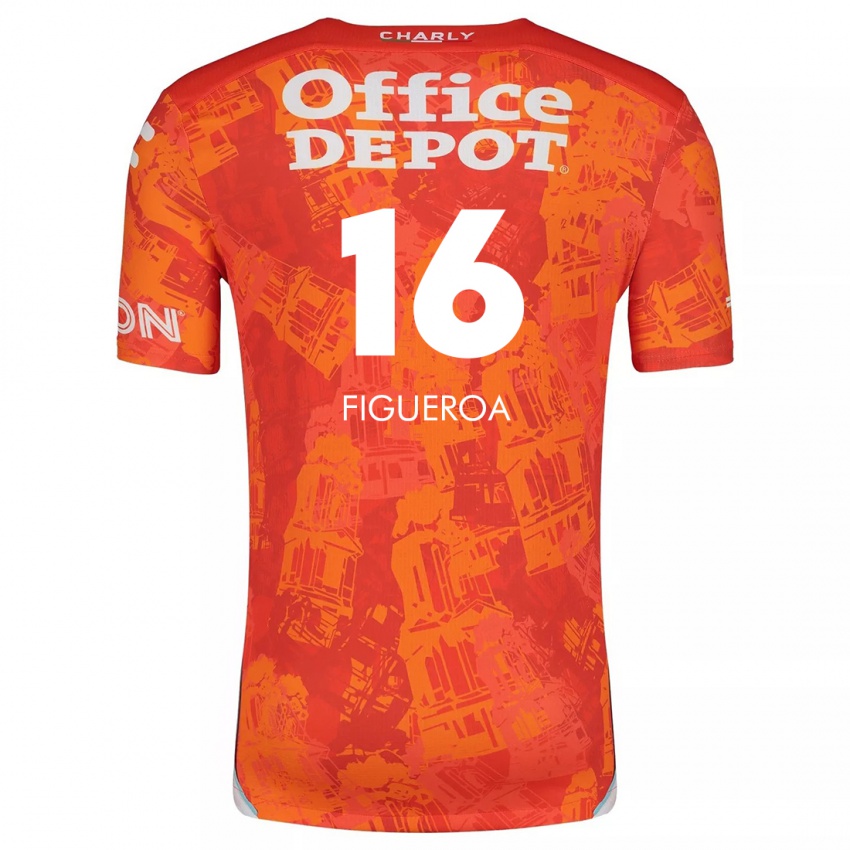 Gyermek Antonio Figueroa #16 Narancssárga Fehér Idegenbeli Jersey 2024/25 Mez Póló Ing