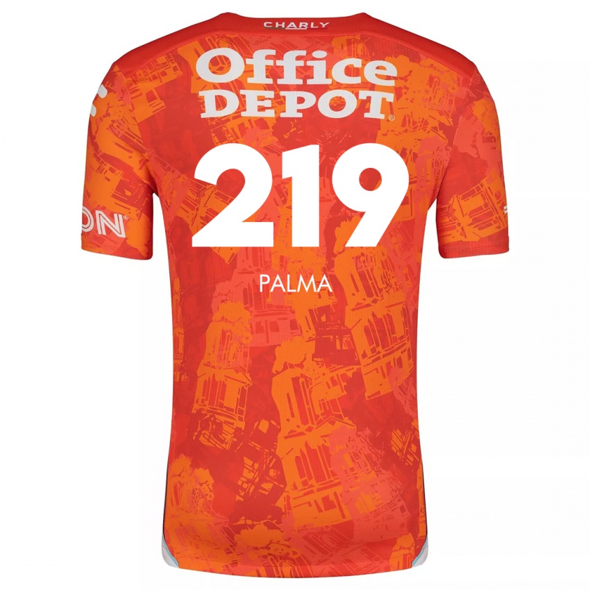 Gyermek Pablo Palma #219 Narancssárga Fehér Idegenbeli Jersey 2024/25 Mez Póló Ing