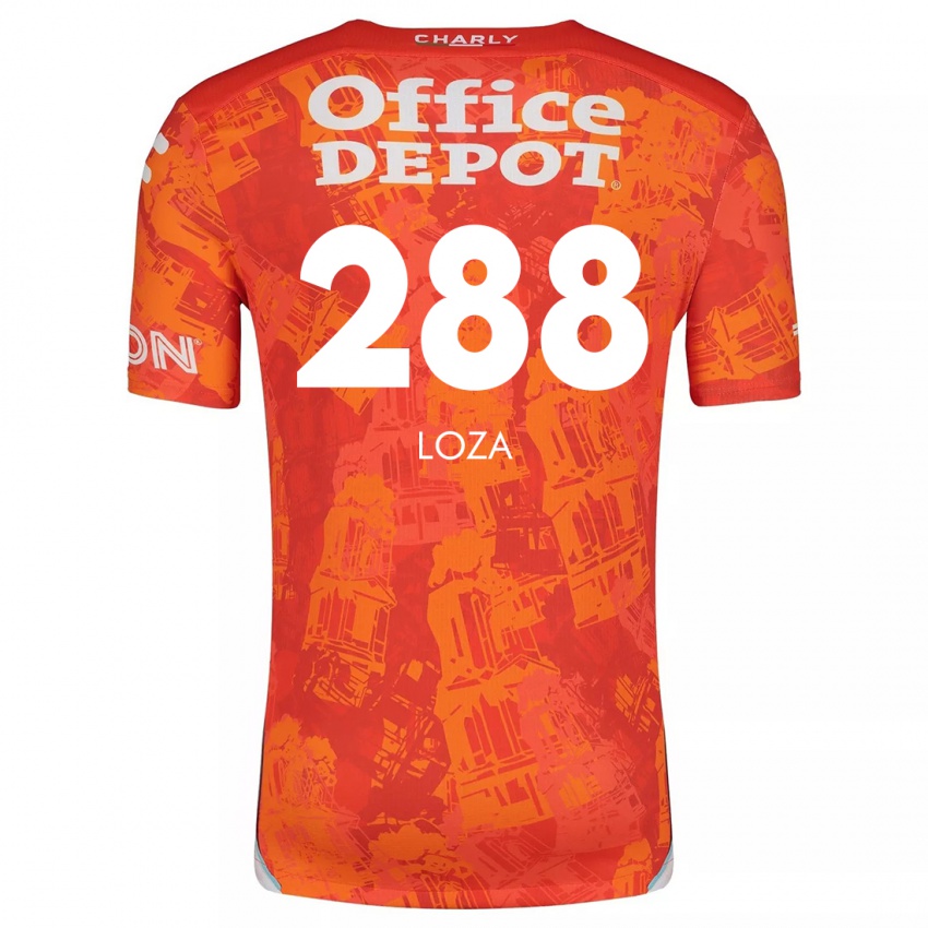 Gyermek Santino Loza #288 Narancssárga Fehér Idegenbeli Jersey 2024/25 Mez Póló Ing