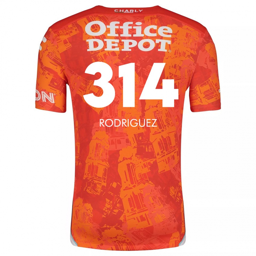 Gyermek Alan Rodríguez #314 Narancssárga Fehér Idegenbeli Jersey 2024/25 Mez Póló Ing