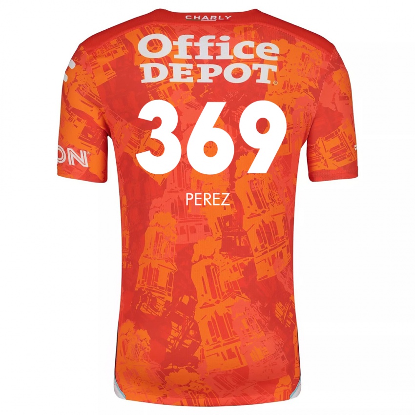 Gyermek Santiago Pérez #369 Narancssárga Fehér Idegenbeli Jersey 2024/25 Mez Póló Ing