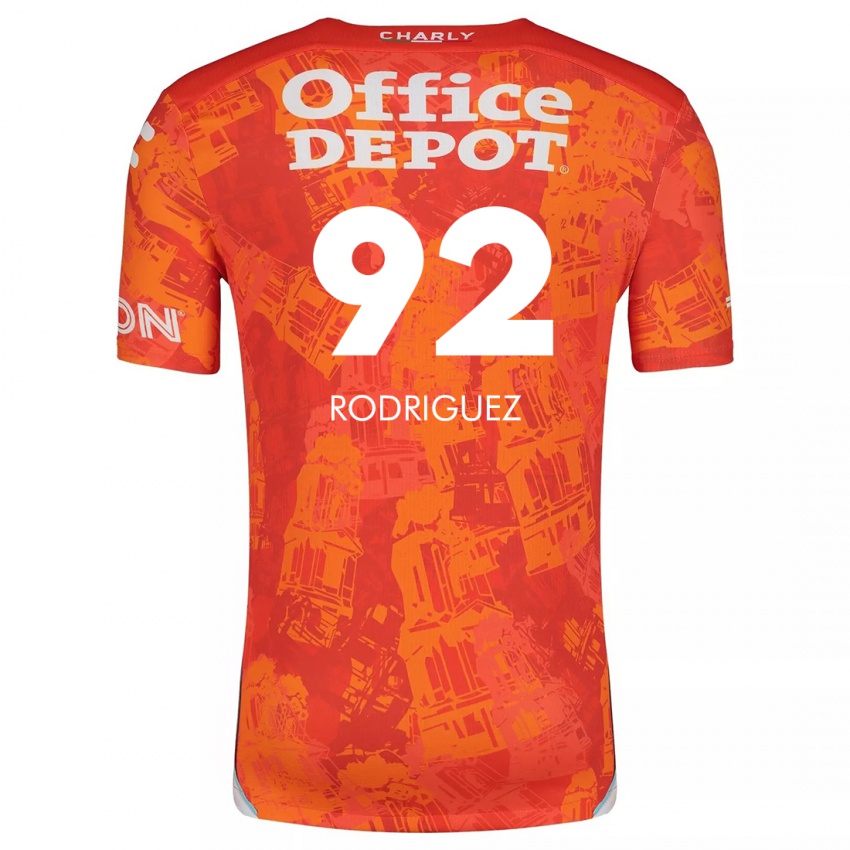 Gyermek Sergio Rodríguez #92 Narancssárga Fehér Idegenbeli Jersey 2024/25 Mez Póló Ing