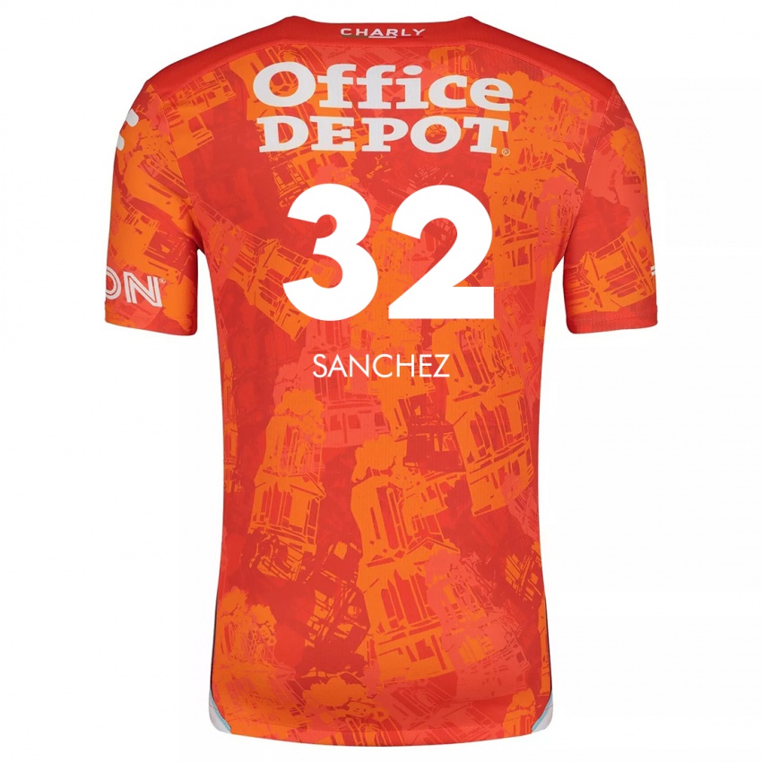 Gyermek Luis Sánchez #32 Narancssárga Fehér Idegenbeli Jersey 2024/25 Mez Póló Ing