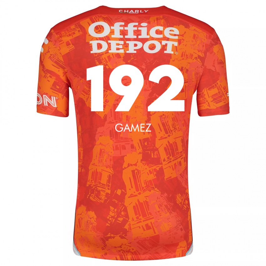 Gyermek Jonathan Gámez #192 Narancssárga Fehér Idegenbeli Jersey 2024/25 Mez Póló Ing