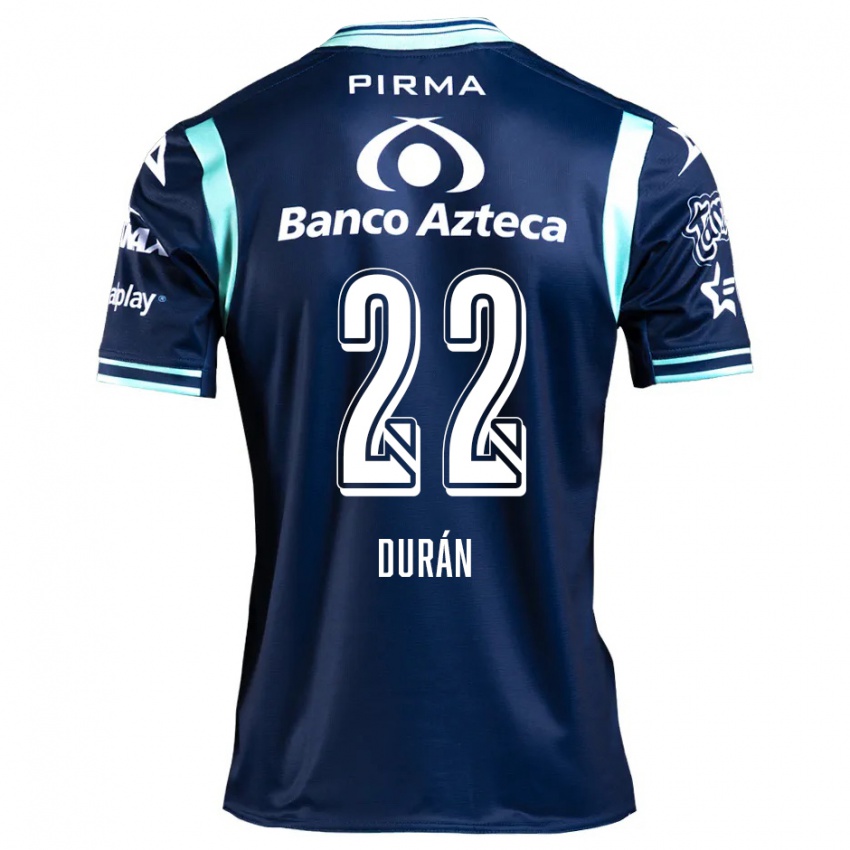 Gyermek Rafael Durán #22 Sötétkék Idegenbeli Jersey 2024/25 Mez Póló Ing