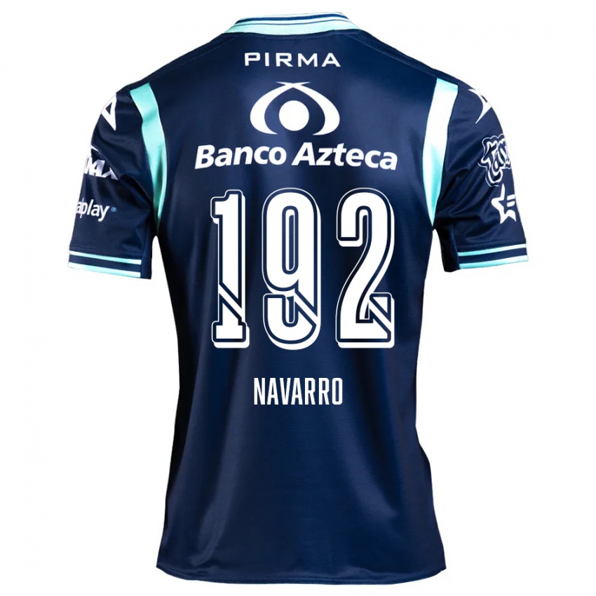 Gyermek Eduardo Navarro #192 Sötétkék Idegenbeli Jersey 2024/25 Mez Póló Ing