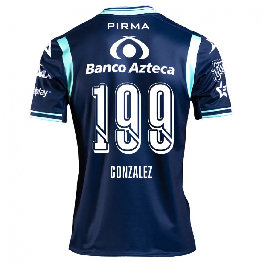 Gyermek Samuel González #199 Sötétkék Idegenbeli Jersey 2024/25 Mez Póló Ing