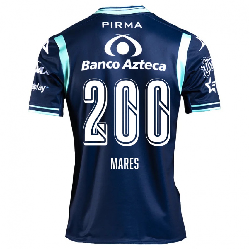 Gyermek Cristian Mares #200 Sötétkék Idegenbeli Jersey 2024/25 Mez Póló Ing