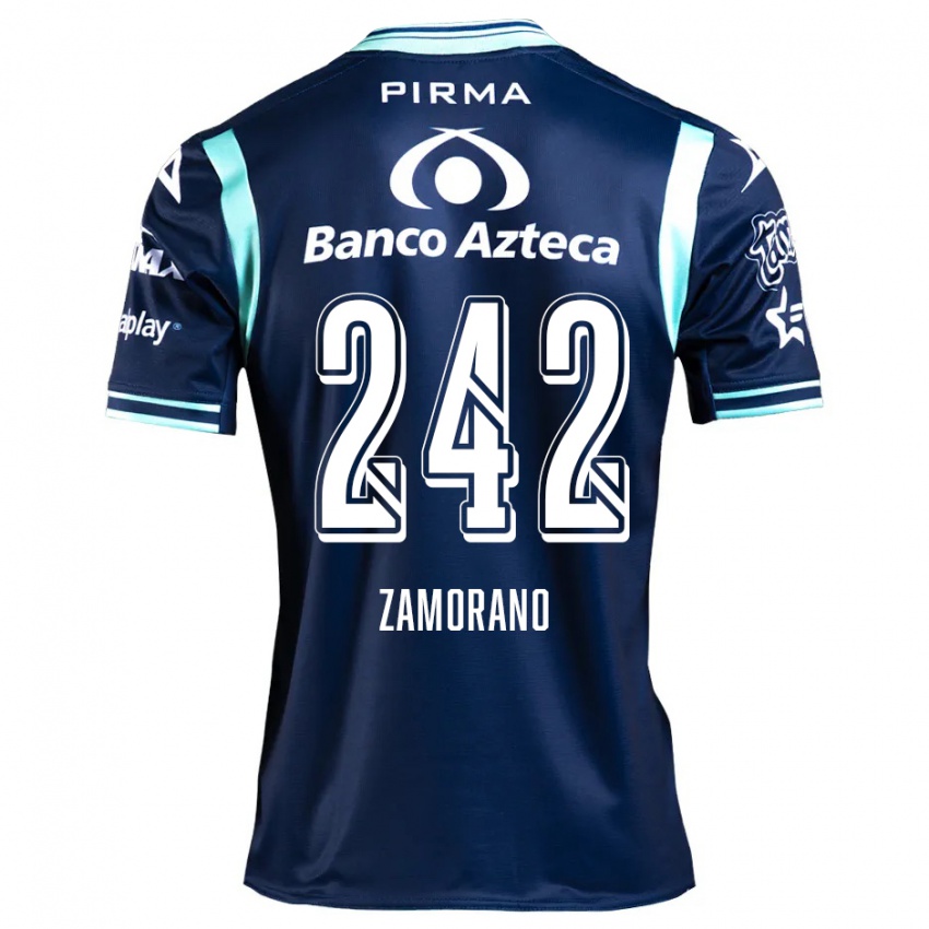 Gyermek Leonardo Zamorano #242 Sötétkék Idegenbeli Jersey 2024/25 Mez Póló Ing